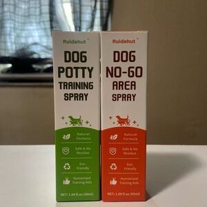 Dog Potty Training Spray & No-Go Area Spray - Green and Orange